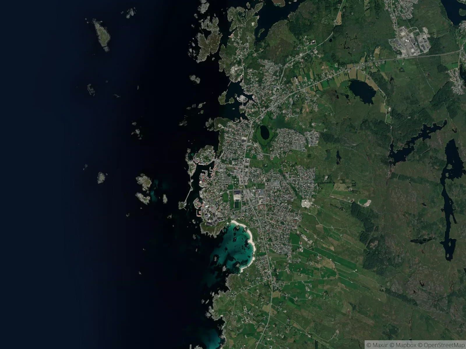 Satellittbilde av Åkrehamn