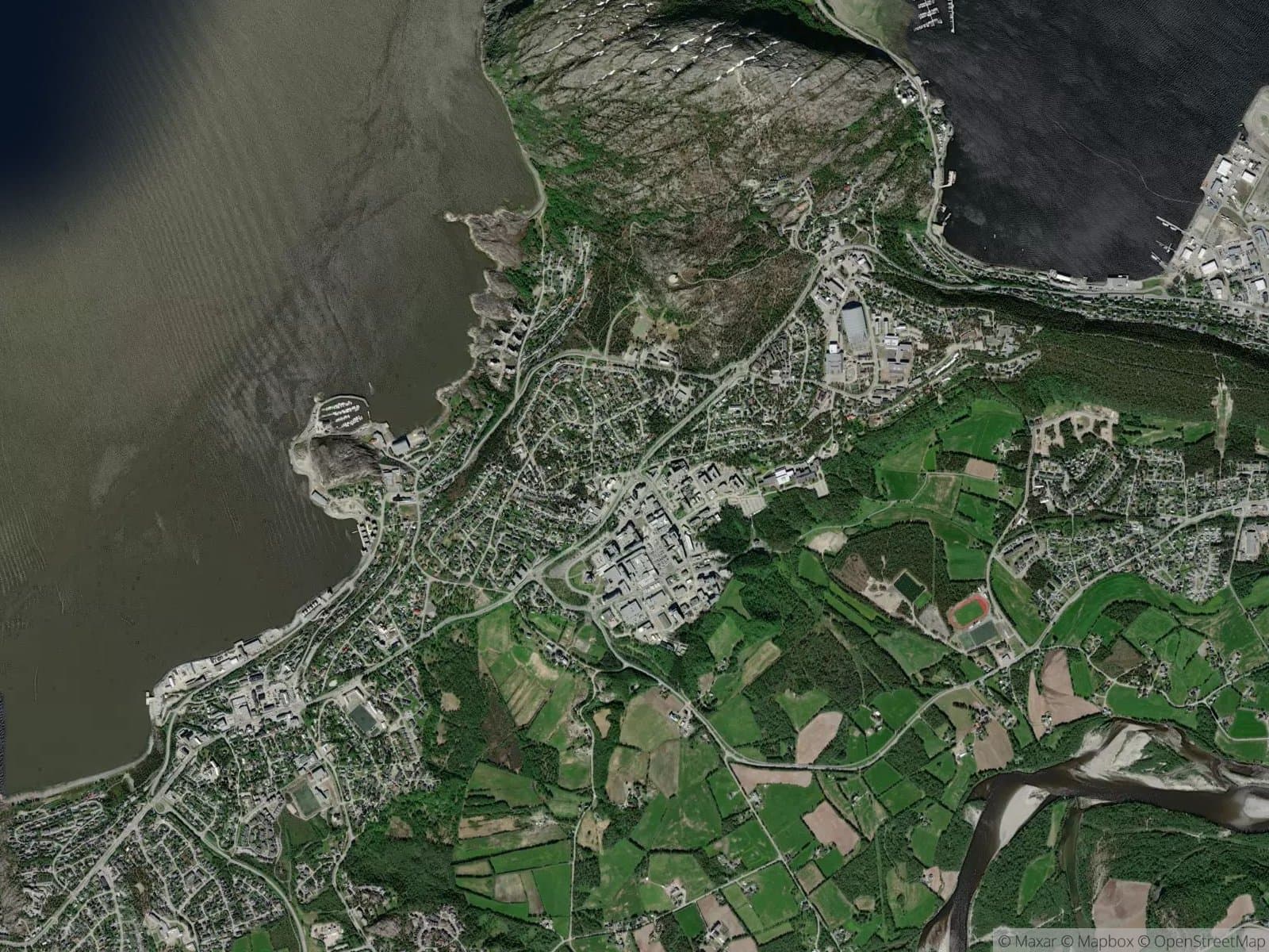 Satellittbilde av Alta