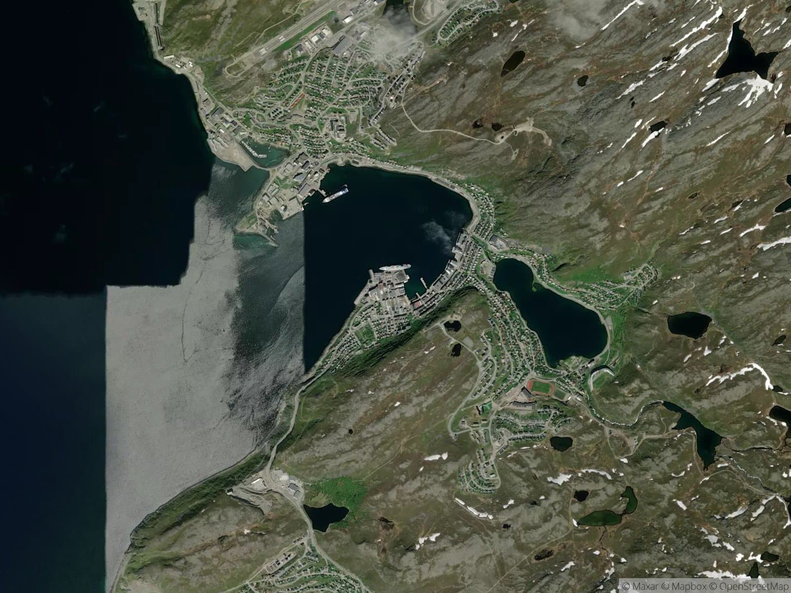 Satellittbilde av Hammerfest