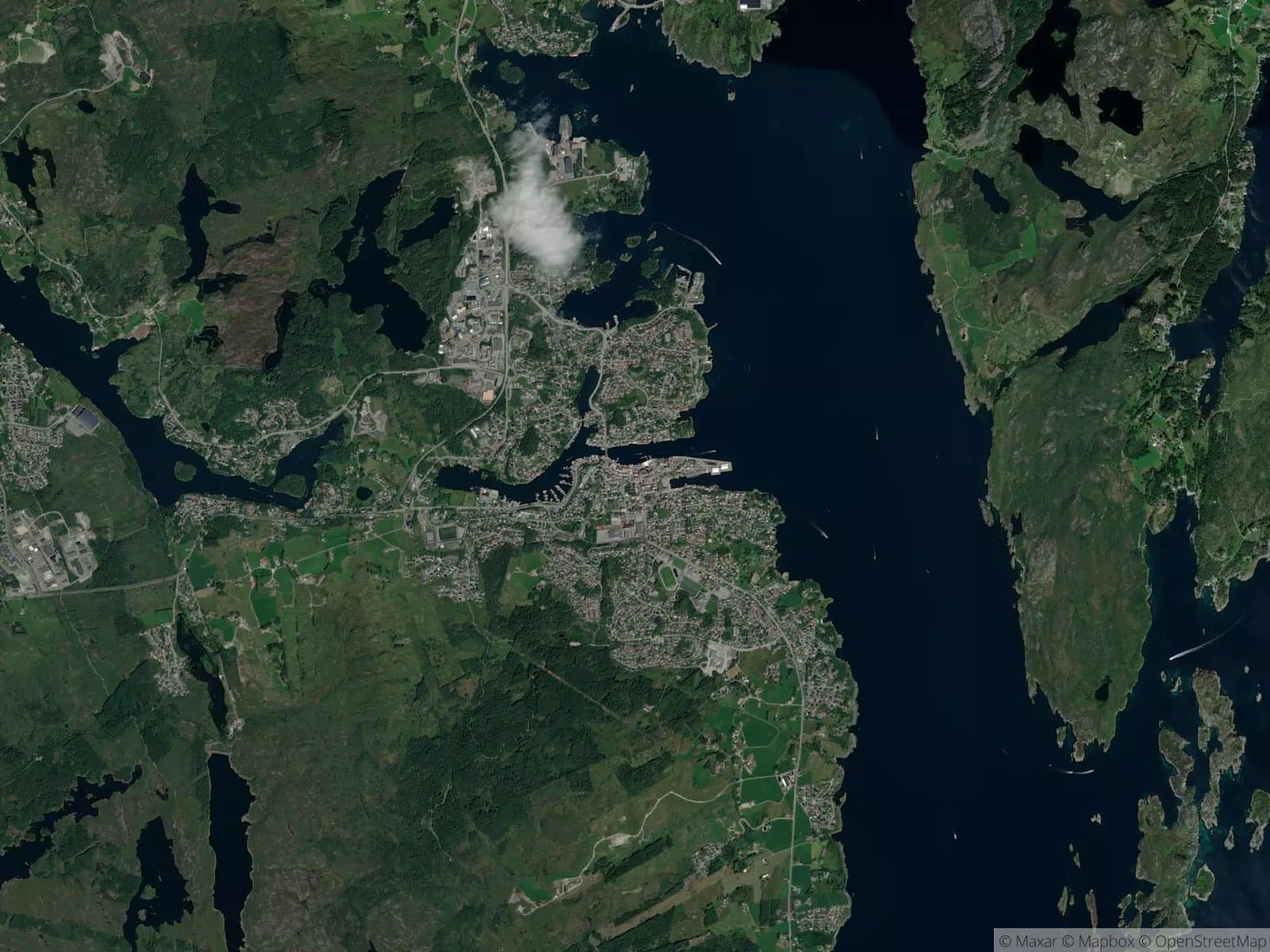 Satellittbilde av Kopervik