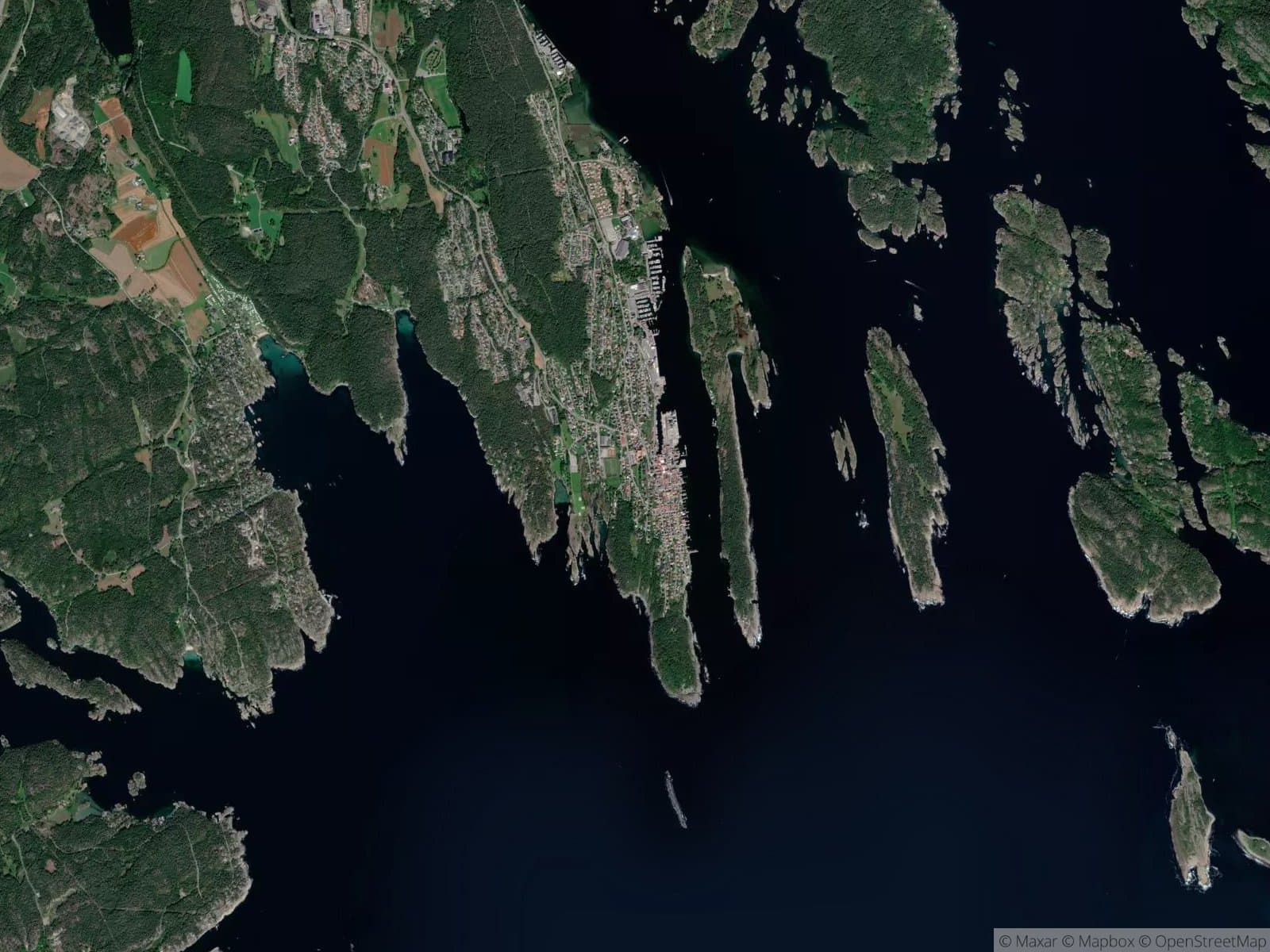 Satellittbilde av Langesund