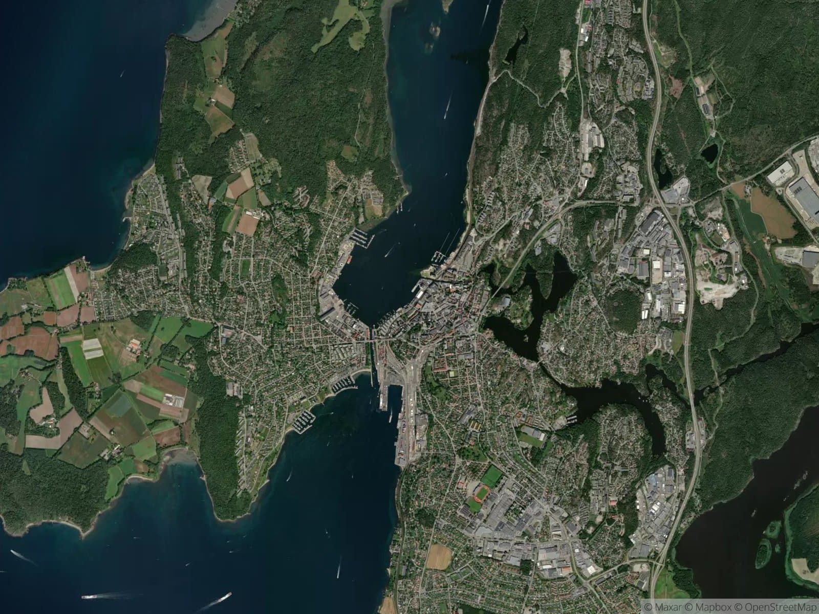 Satellittbilde av Moss