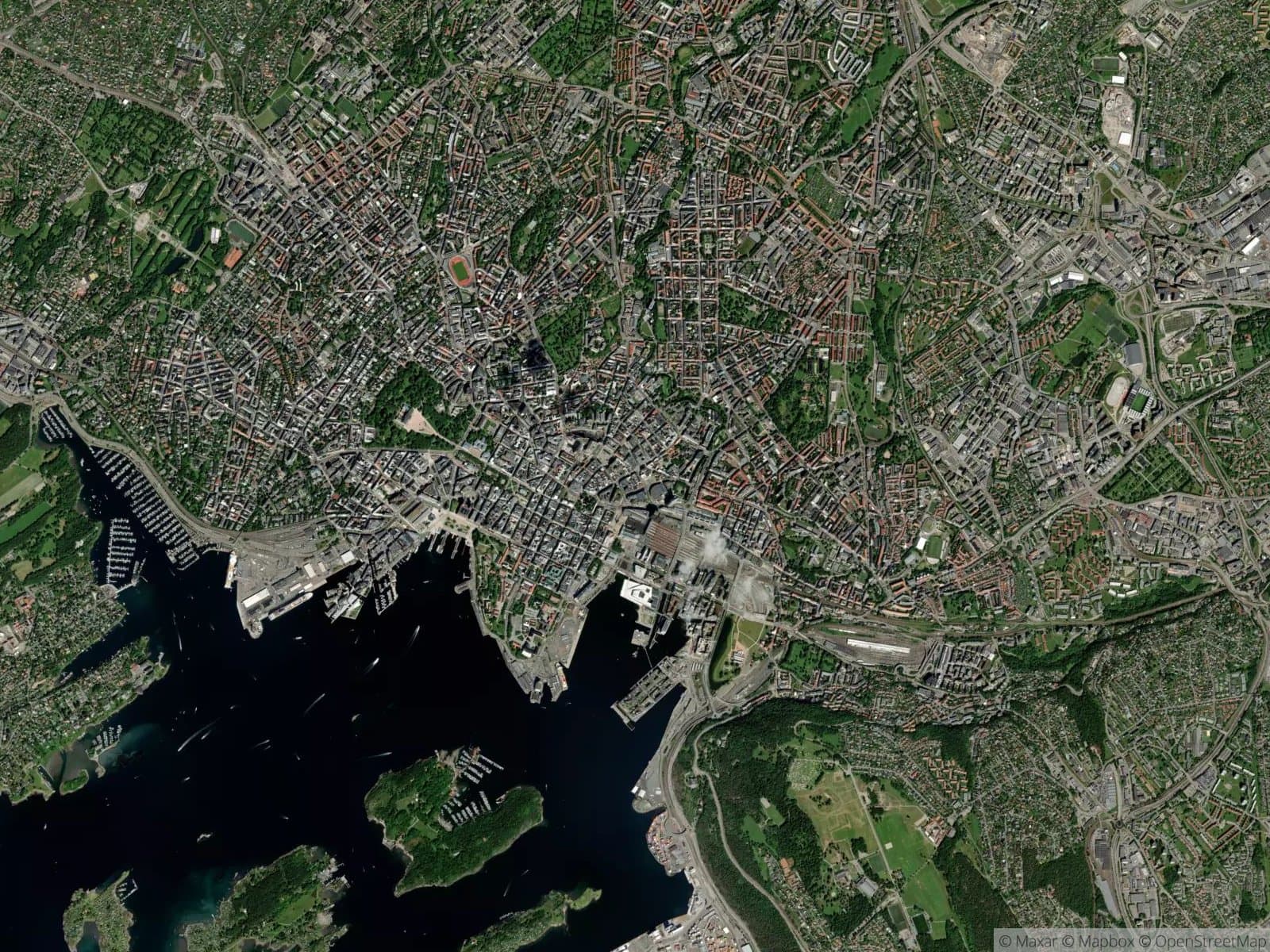 Satellittbilde av Oslo