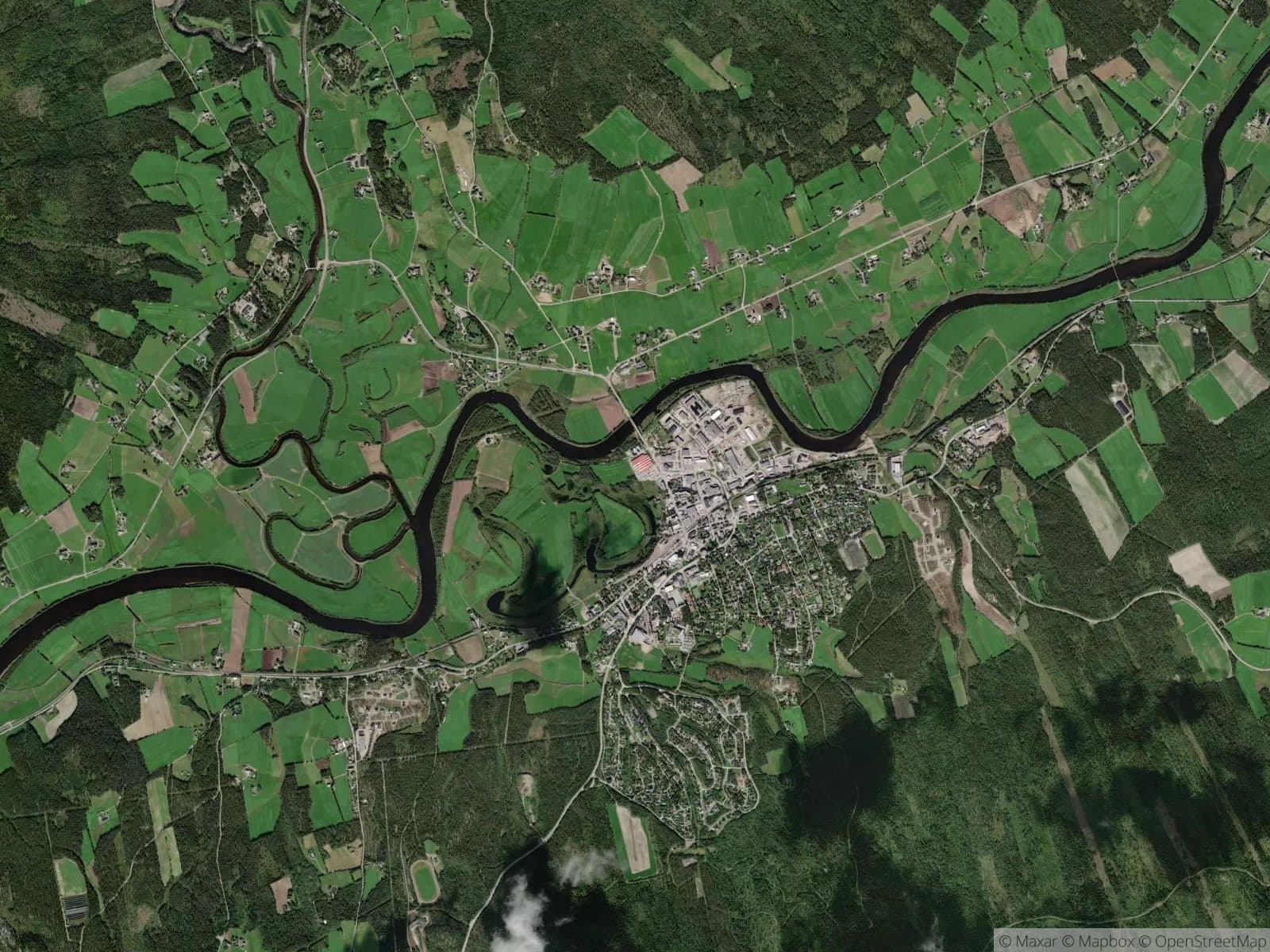 Satellittbilde av Tynset