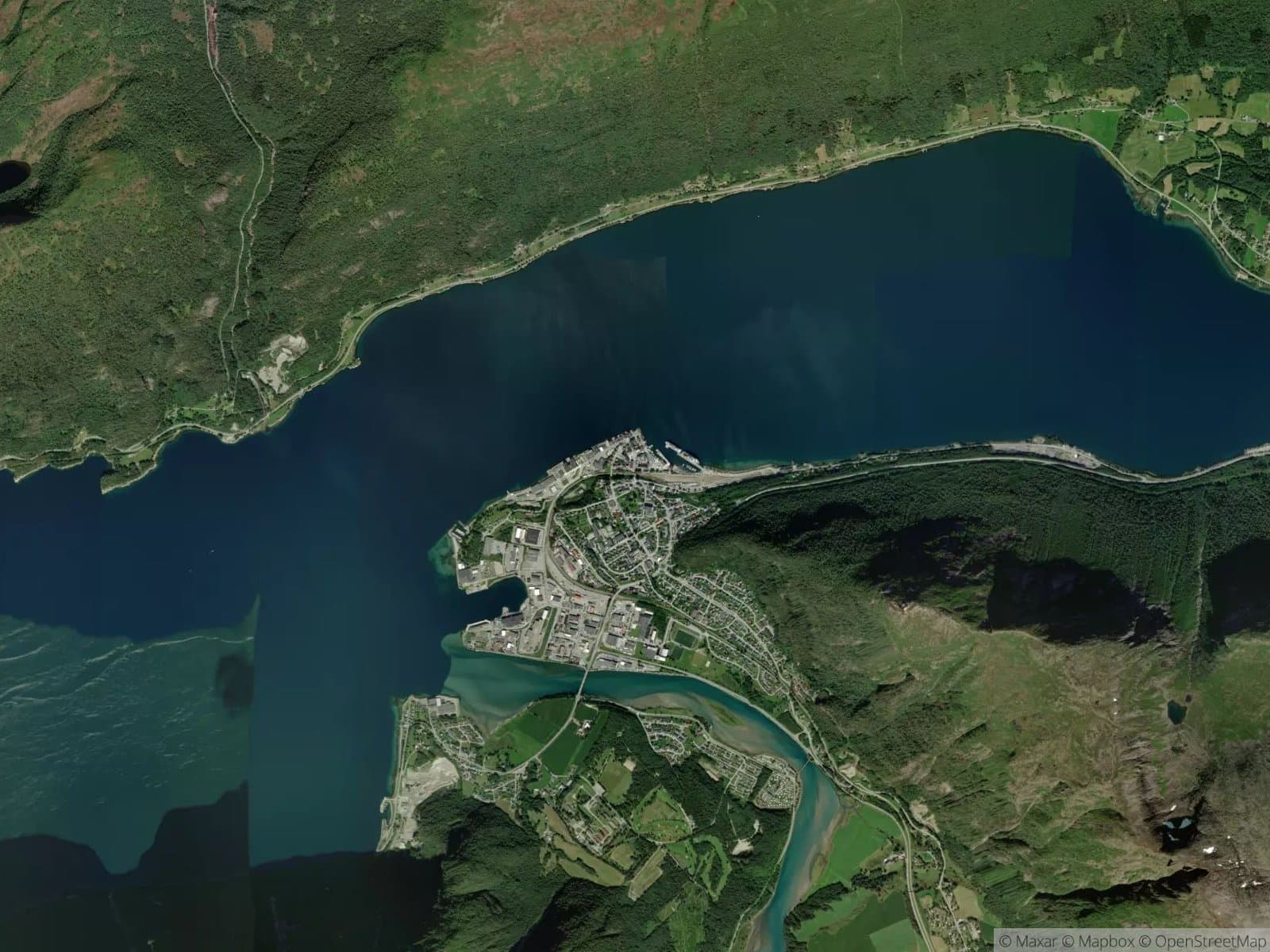 Satellittbilde av Åndalsnes