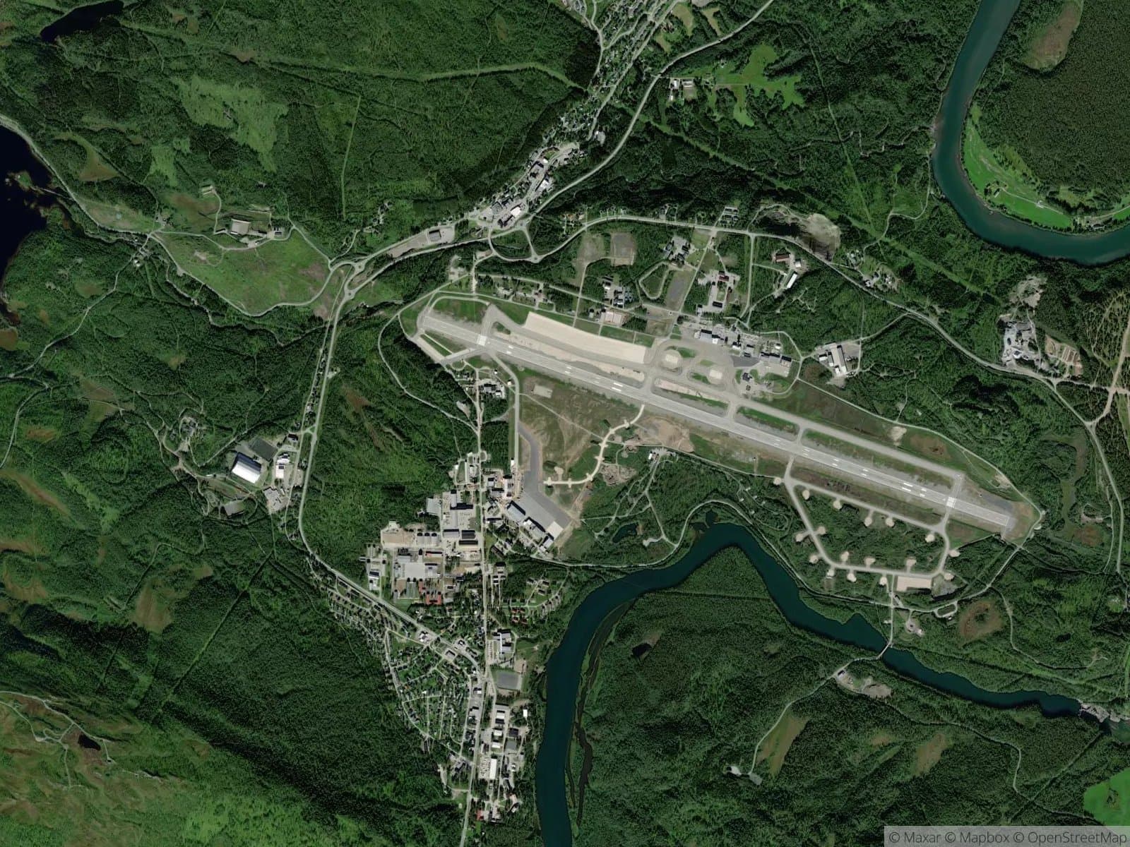 Satellittbilde av Bardufoss