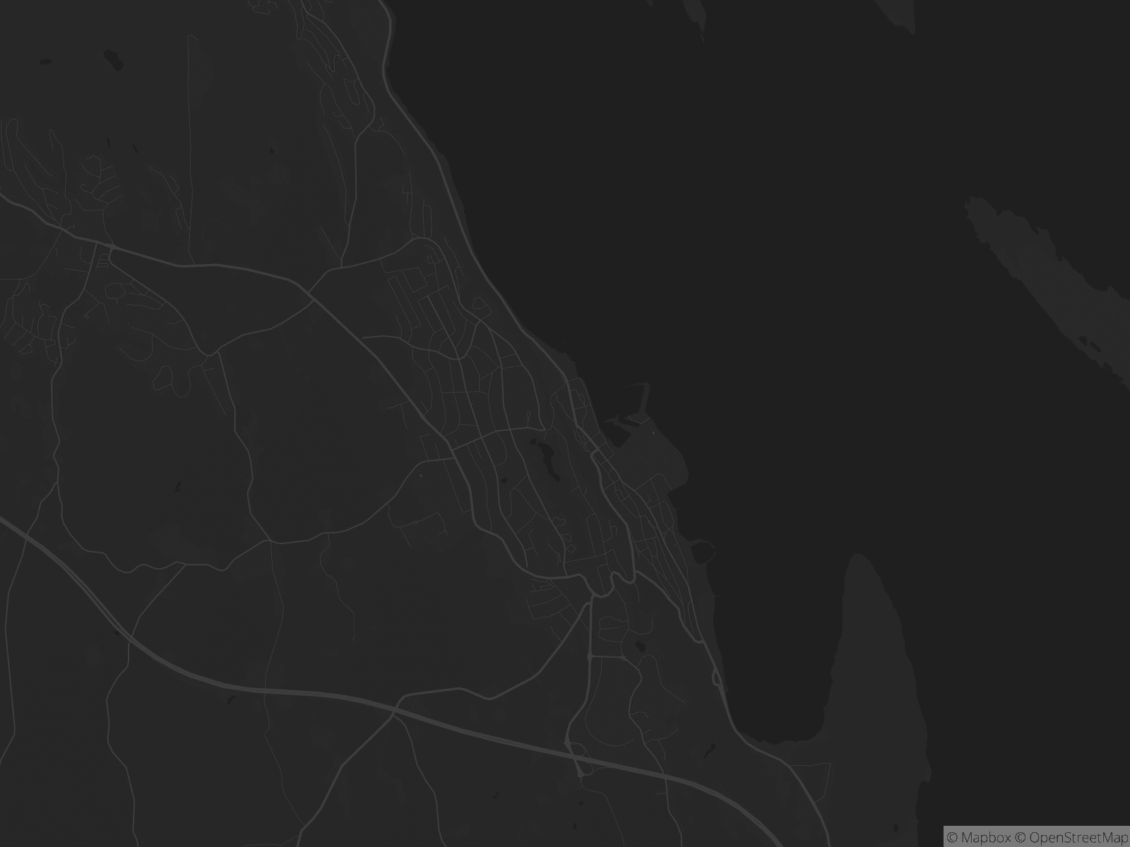 Kart over Holmestrand