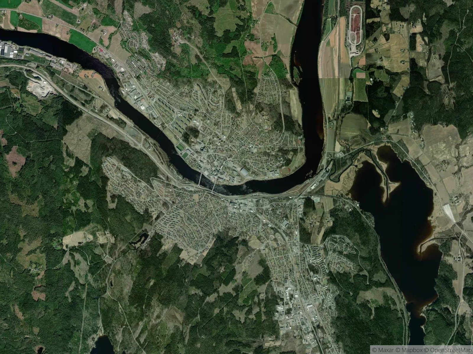 Satellittbilde av Kongsvinger