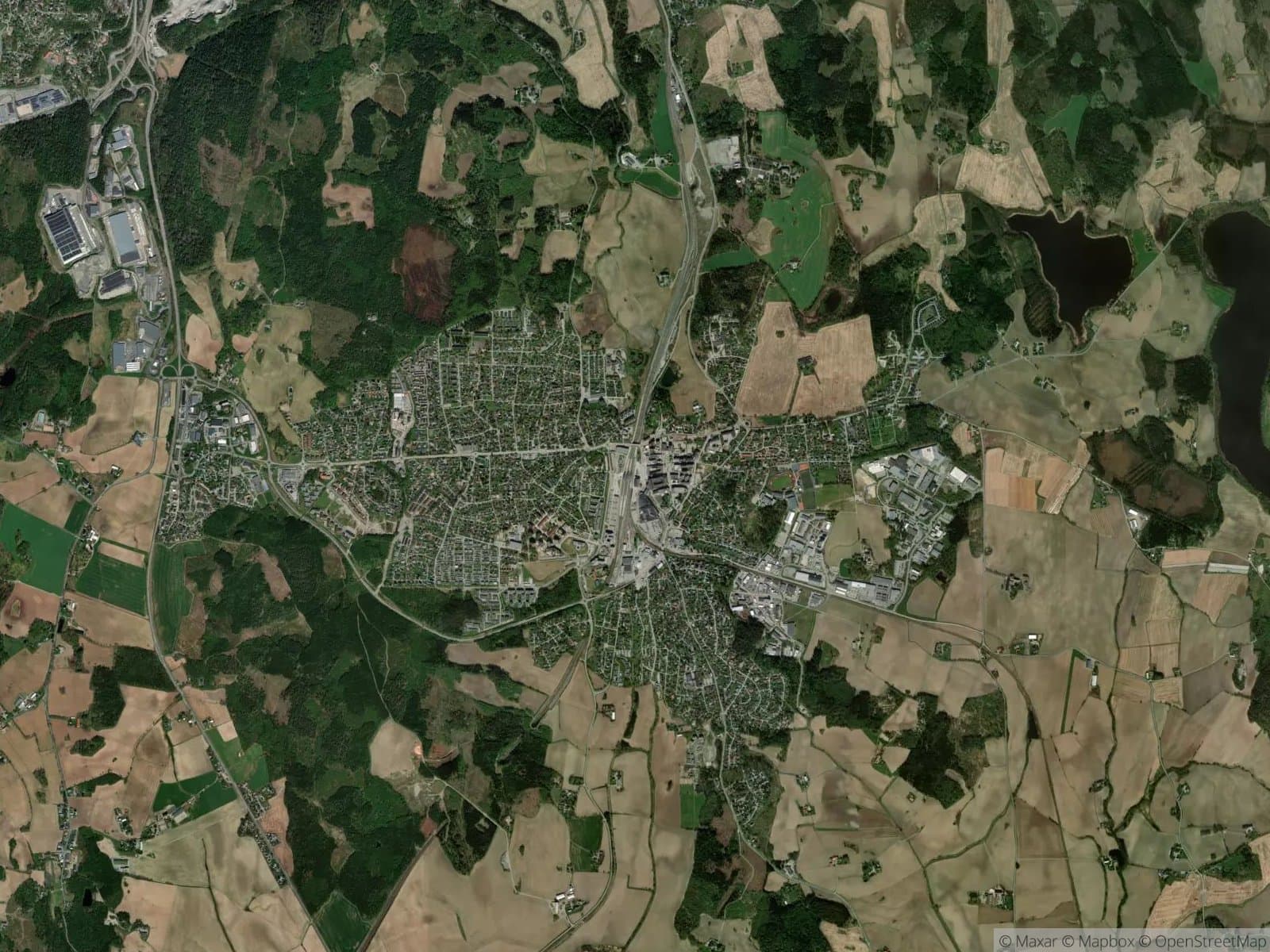 Satellittbilde av Ski