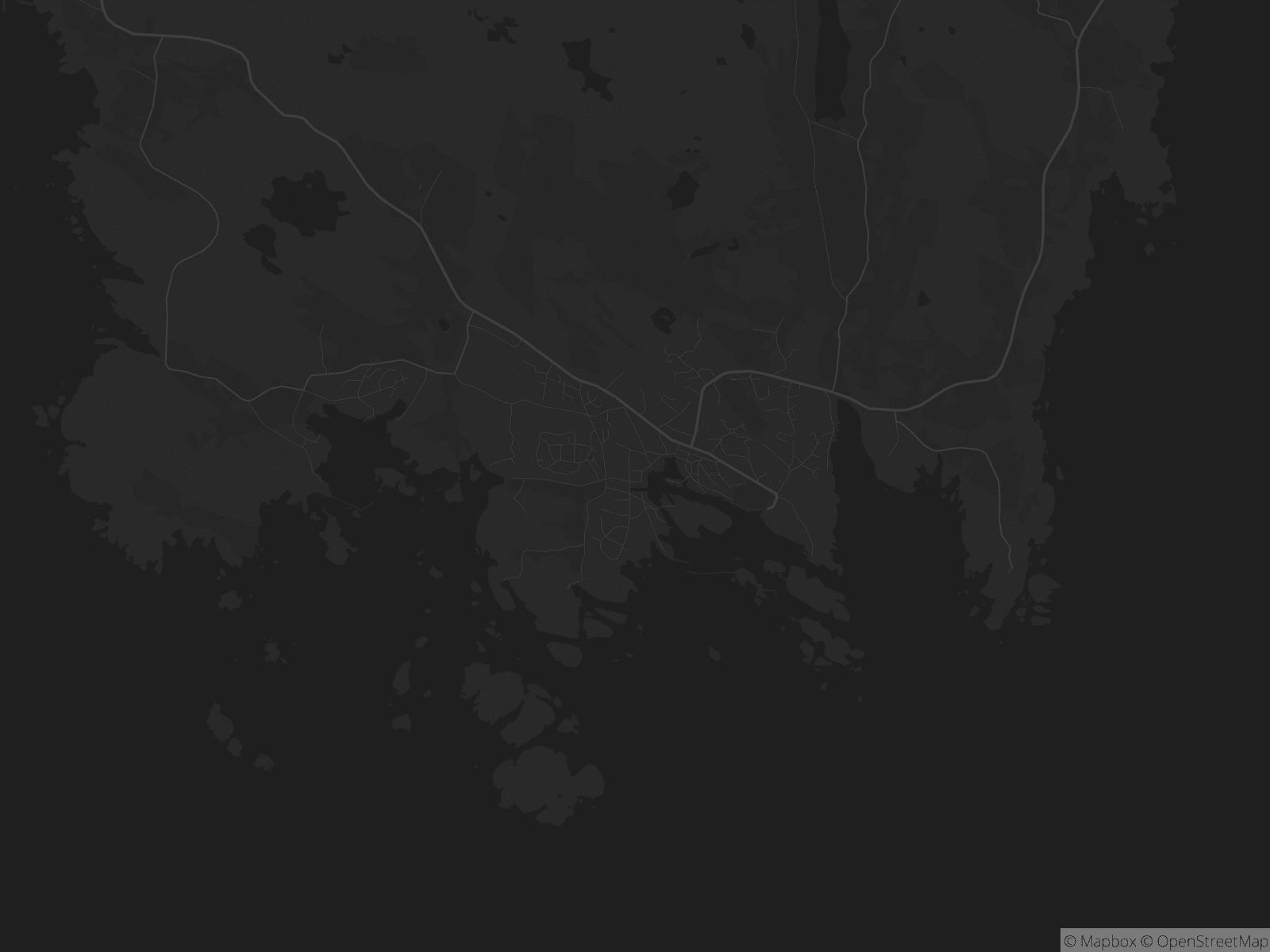 Kart over Skudeneshavn