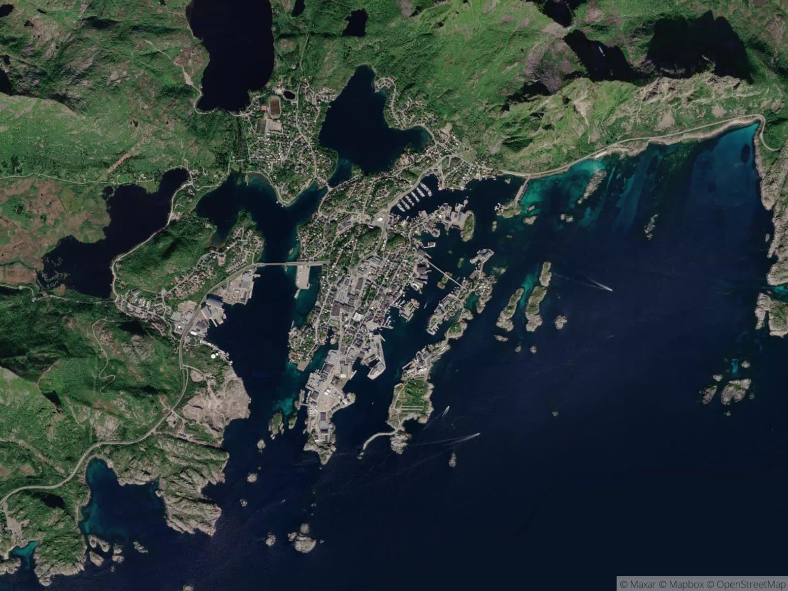 Satellittbilde av Svolvær