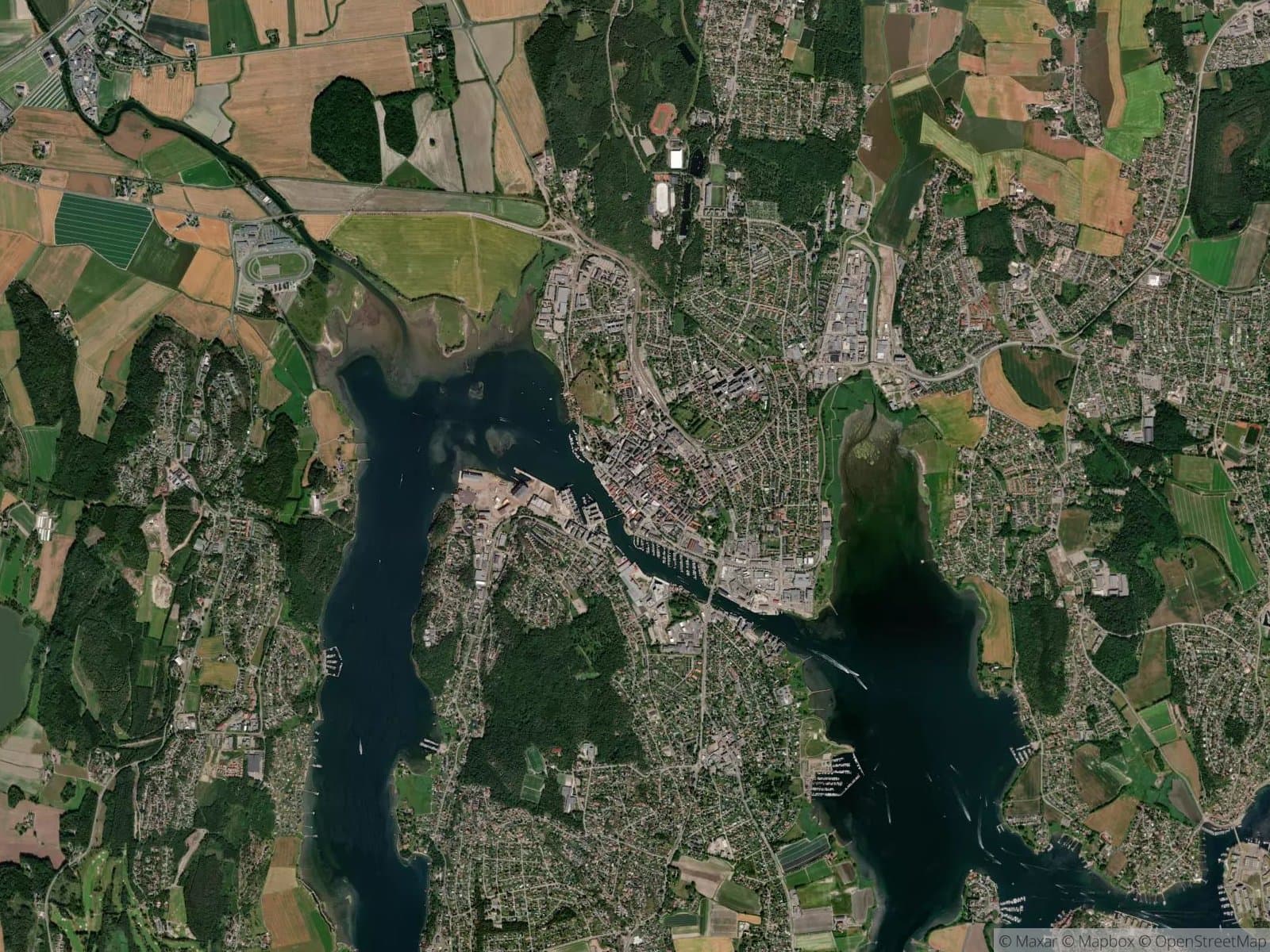 Satellittbilde av Tønsberg